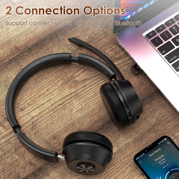 Wireless , Bluetooth Headset with Noise Canceling Microphone, Mic & USB dongle - Picture 6 of 7